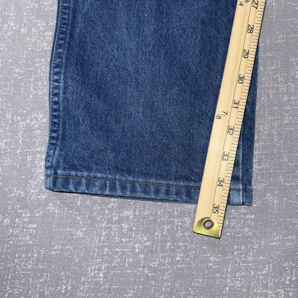 Wrangler 13MWZ Jeans Mens 36x36 Blue Denim Cowboy Cut Western Straight Leg - Picture 8 of 11